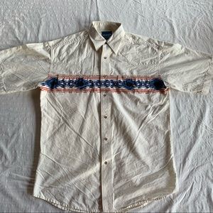 Men’s Vintage Wrangler Pearl Snap Aztec Shirt